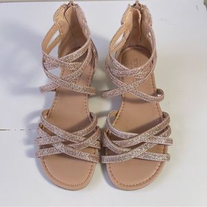 Seychelles Gold Glitter Strap Sandals little girls shoe size 13